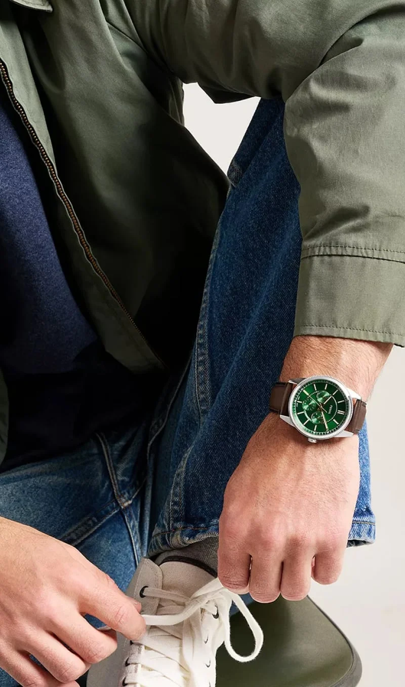 Nate Chronograph Tan Leather Watch